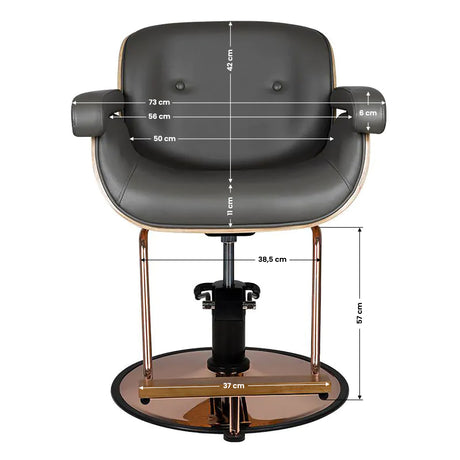 Gabbiano hairdressing chair gray venice - BVShop