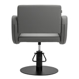 Gabbiano hairdressing chair Sewilla Gray black base - BVShop