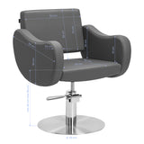 Gabbiano hairdressing chair Sewilla Gray INOX base - BVShop