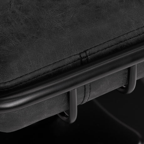 Gabbiano Katania Loft Old Leather hairdressing chair black - BVShop