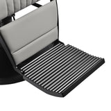 Gabbiano Levi barber chair with black frame gray without stitching at the back - BVShop