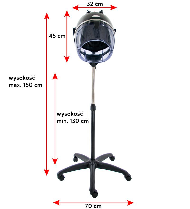 Gabbiano standing dryer li-202s two speeds black - BVShop