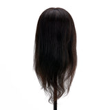 Gabbiano WZ1 hairdressing training head, natural hair, color 1#, length 16" - BVShop
