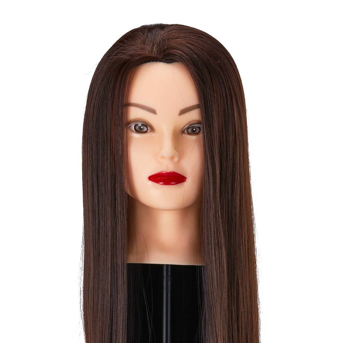 Gabbiano WZ2 hairdressing training head, synthetic hair, color 4#, length 24" - BVShop