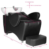 Hair system hsb46 hairdressing wash unit black - BVShop