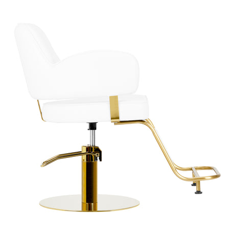 Hairdressing chair Gabbiano Linz NQ Gold White - BVShop