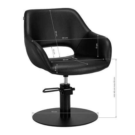 Hairdressing chair Gabbiano Morena Black - BVShop