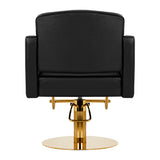 Hairdressing chair Gabbiano Turyn black gold - BVShop