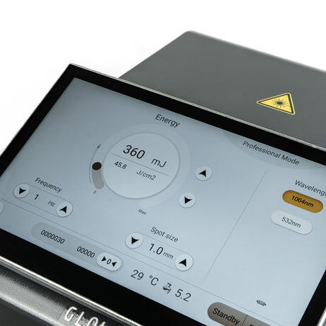 Laser compatto GLOVCON MED per rimozione tatuaggi con touchscreen