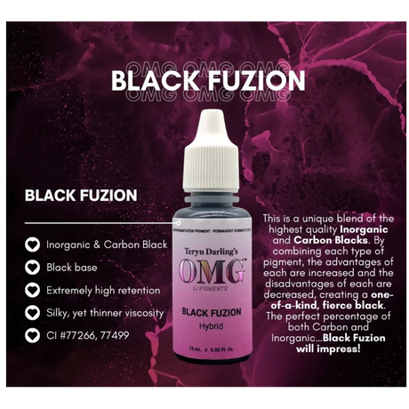 Li Pigments Teryn Darling’s OMG Black Fuzion Eyeliner Pigment (15ml) - BVShop