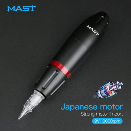 Mast Player Edition Rotary Space Aluminum Tattoo Machine Red - BVShop