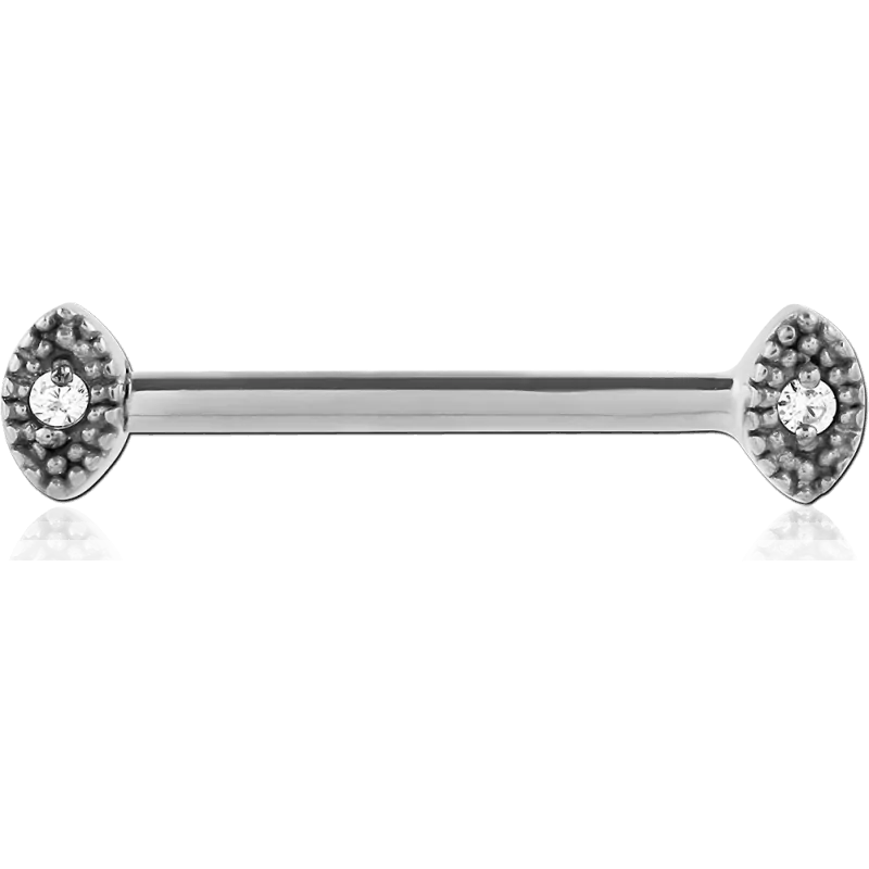 Orecchino per piercing al capezzolo con zirconia