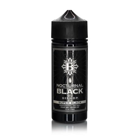 Nocturnal By Bishop Super Black 118ml — flacone su sfondo bianco