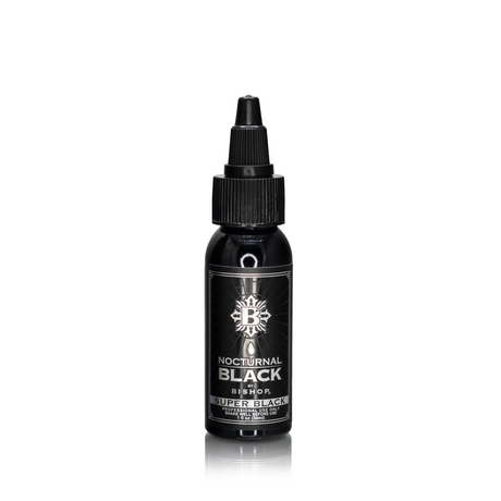 Nocturnal By Bishop Super Black 30ml — flacone su sfondo bianco