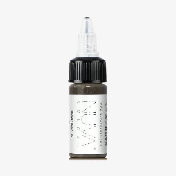 Nuva Colors Eyeliner Pigments 20 BROWN N BLACK 15ml - BVShop