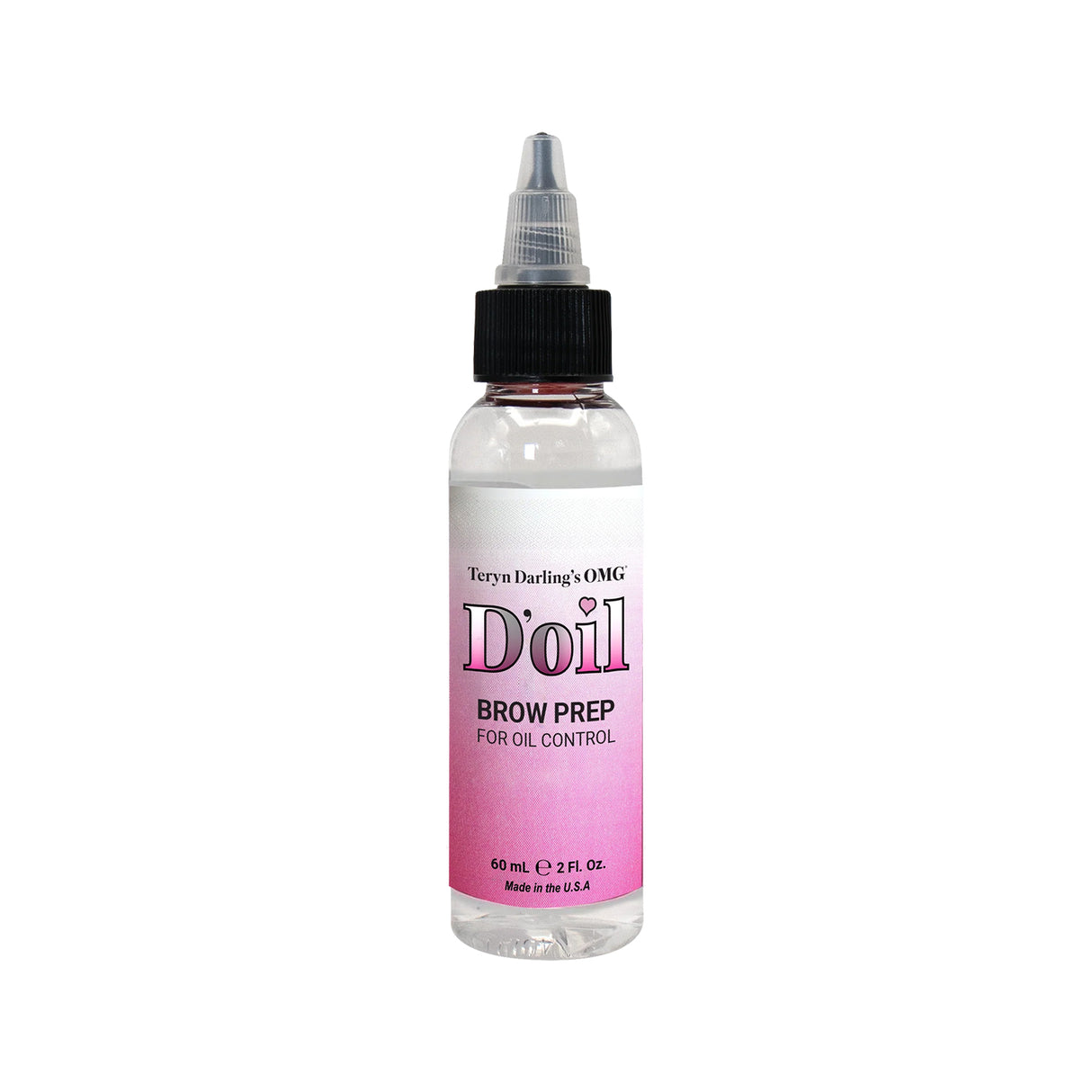 OMG D'oil Pre-Procedure Brow Prep 60ml bottle with twist nozzle applicator