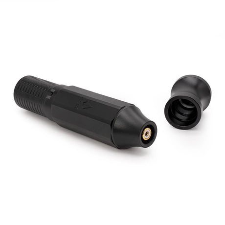 Peak Orion Rotary Pen Tattoo Machine in black with 3.5mm needle stroke, compact and ergonomic design for precise tattooing work.