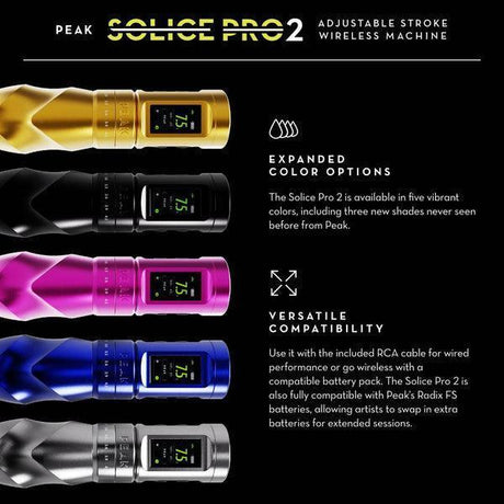 Peak Solice Pro V2 Wireless Tattoo And PMU Machine Matte Silver - BVShop