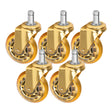 Roll Speed gold press-on stool wheel set of 5 pieces - BVShop