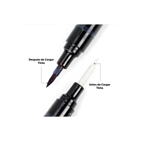 Blue SKULL DNA tattoo marker pen by AVA with precise tip for detailed tattoo and skin art design.