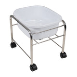 Straight pedicure tray with chrome wheels - BVShop