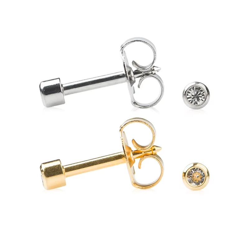 Orecchino Studex April Crystal con Bordo