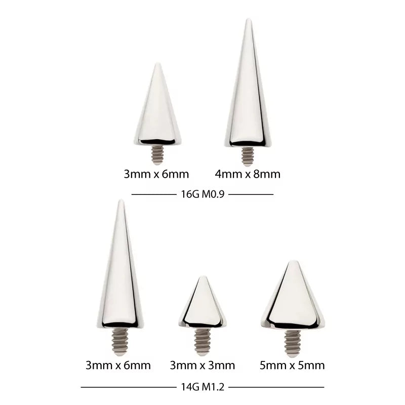 Punta a Spillo per Labret in Titanio