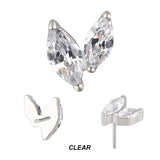 Punte per piercing in titanio con zircone