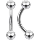 Labret Curvo a Spinta in Titanio