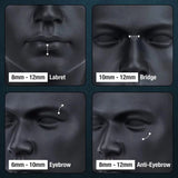 Labret Curvo a Spinta in Titanio