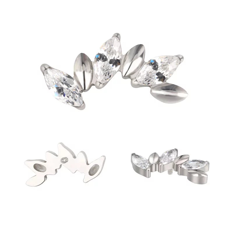 Anello in titanio alternativo marquise