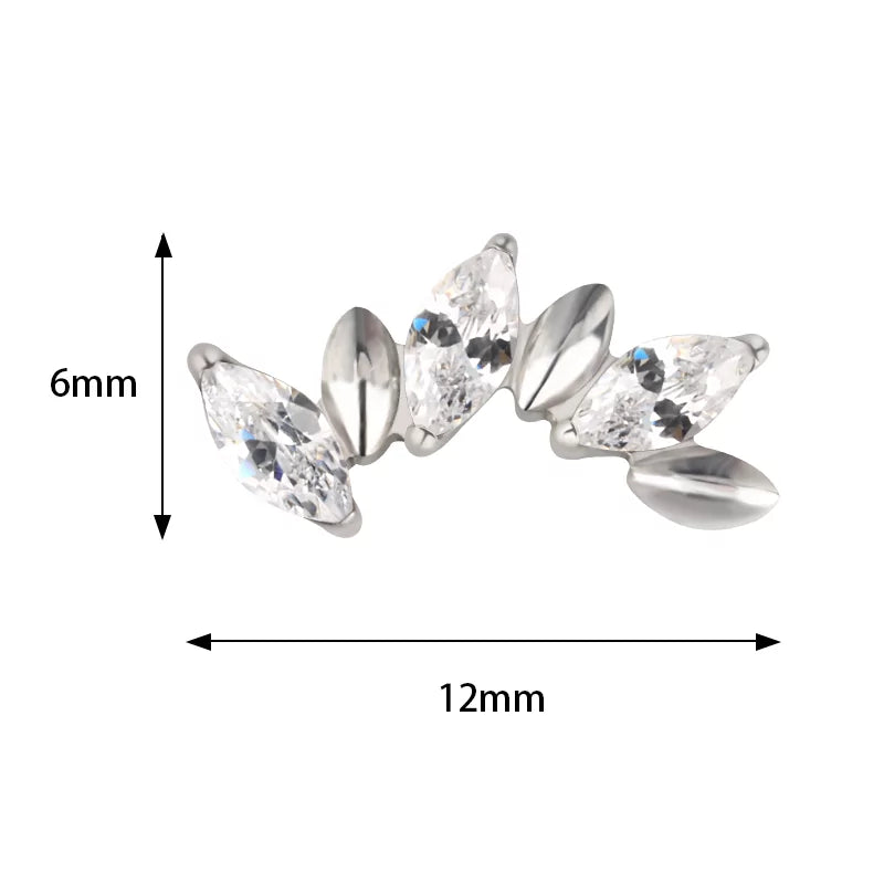 Anello in titanio alternativo marquise