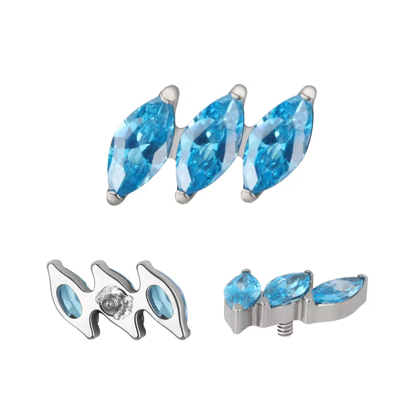 Anello in titanio diagonale marquise