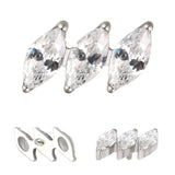 Anello in titanio diagonale marquise