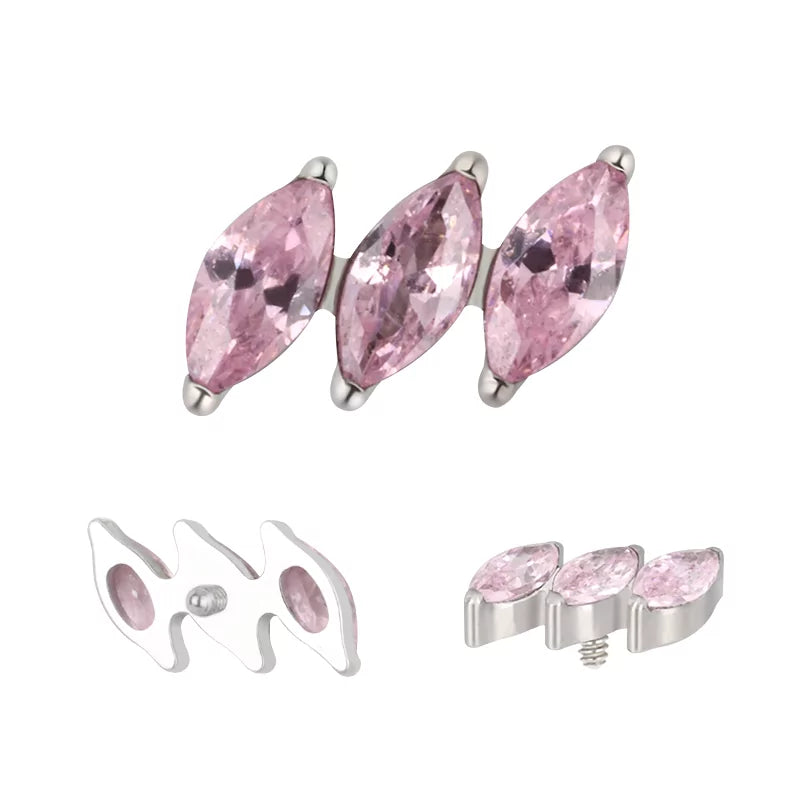 Anello in titanio diagonale marquise