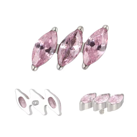 Anello in titanio diagonale marquise