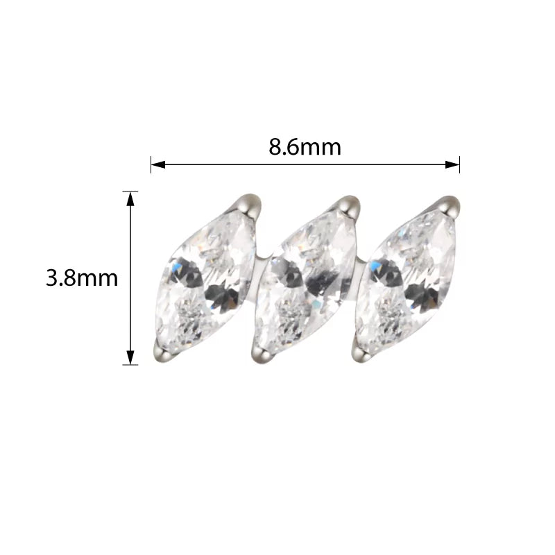 Anello in titanio diagonale marquise