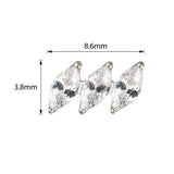 Anello in titanio diagonale marquise