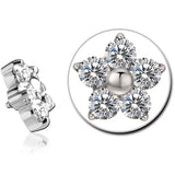 Anello in titanio a forma di fiore