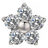 Anello in titanio a forma di fiore