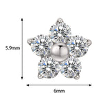 Anello in titanio a forma di fiore