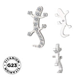 Anello in titanio Gecko