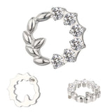 Anello in titanio corona d'ulivo