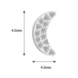 Anello in titanio con pavé a luna