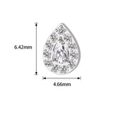 Anello in titanio con pavé a forma di pera