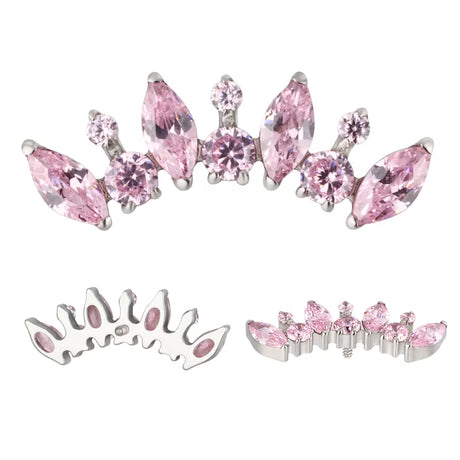 Anello in titanio rotondo e marquise