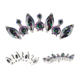 Anello in titanio rotondo e marquise