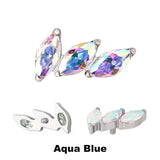 Punte per Anello in Titanio 3 Punte Ventaglio Curvo