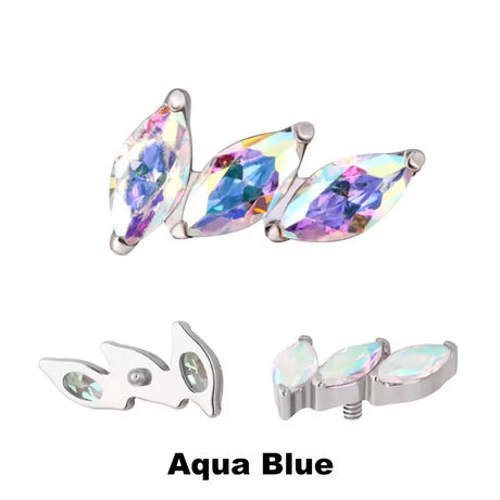 Punte per Anello in Titanio 3 Punte Ventaglio Curvo