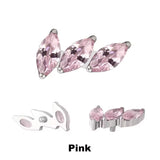 Punte per Anello in Titanio 3 Punte Ventaglio Curvo